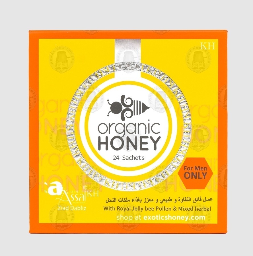 Organic Honey infused with Natural Jelly, Honey Bee Pollen 24 Sachets SHIPS FAST