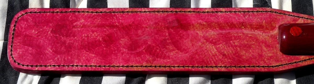 Custom-made Warder’s Prison Strap, Hardwood Handle, Sole Leather