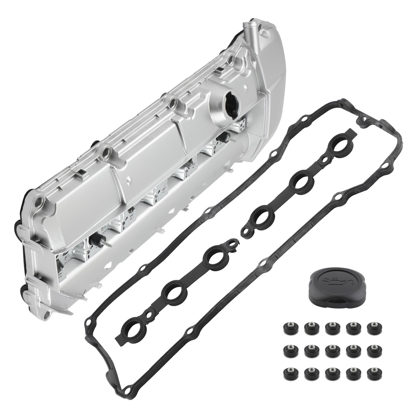 Aluminum Valve Cover w/ Gasket & Bolts for BMW E46 E39 325XI 330CI 330I M52 M54
