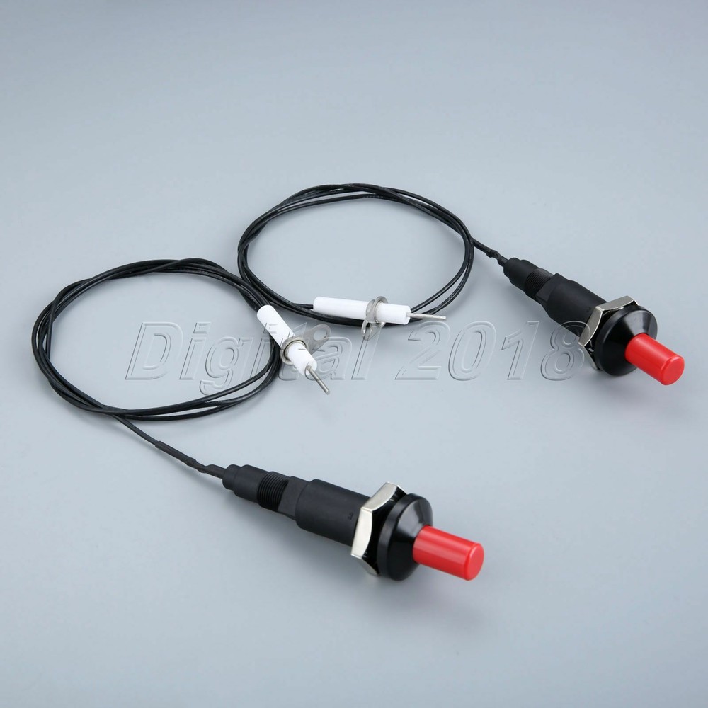 Replace 1 Meter Piezo Igniter Push Button Grill Spark Ignition Parts 2pcs/Set