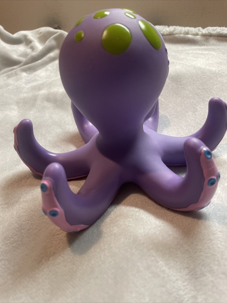 Nuby Floating Purple Octopus 2010 Interactive Bath Toy