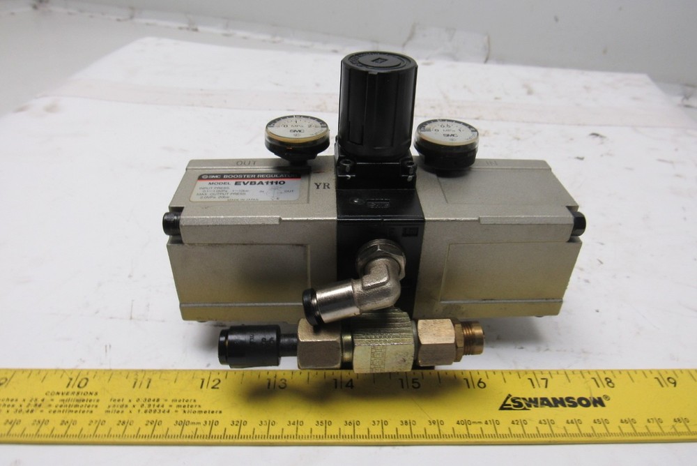 SMC EVBA1110 1-10 Bar Input 20 Bar Output Pressure Booster Regulator