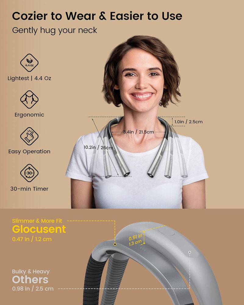 Upgraded LED Neck Reading Light, Book Light for Reading in Bed, 30-Min Timer, 3