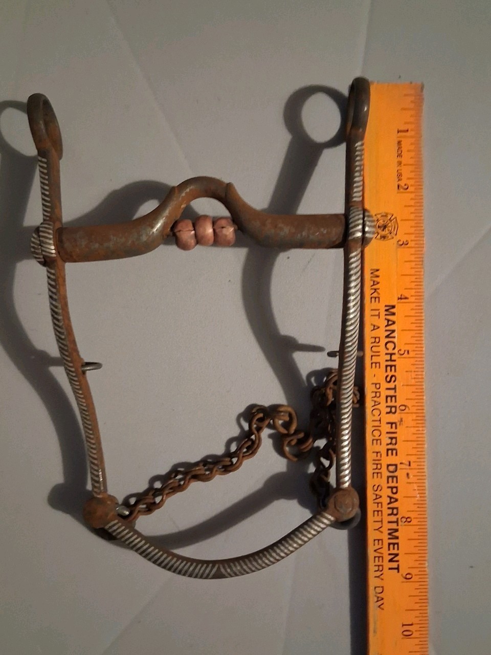 Vtg. Fancy Engraved Western Horse Bit, 5"