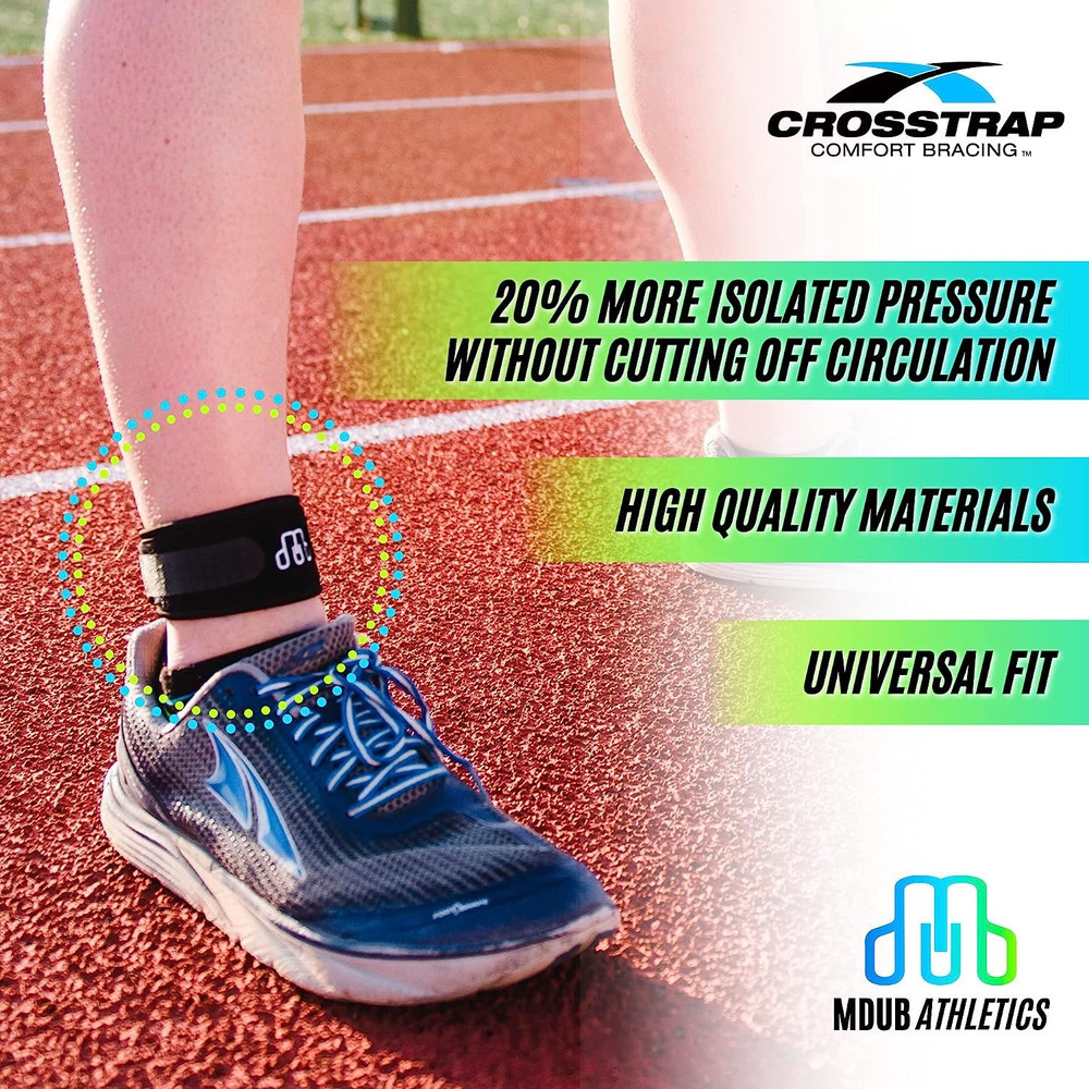 CROSSTRAP Achilles Strap | Support to Prevent Small, Black