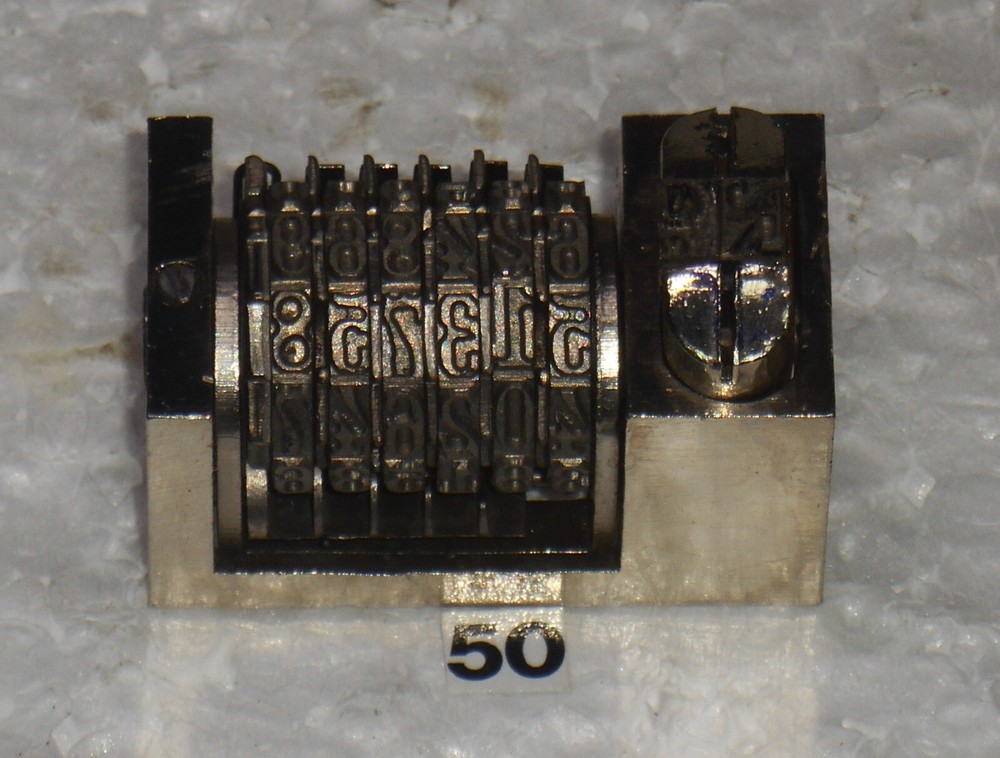 Reverse letterpress numbering machine | 50