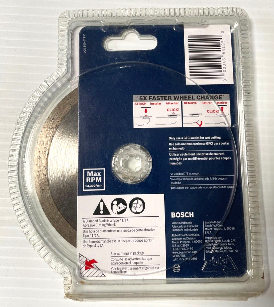 Bosch DBX4543S Diamond Continuous Rim Blade Ceramic,Slate