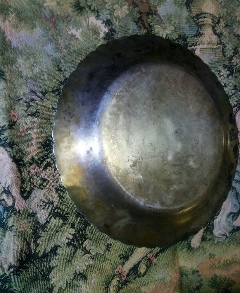 PERSIAN ART EXHIBITION GIGANTIC & MASSIVE ANTIQUE SIGNED SOLID SILVER TRAY