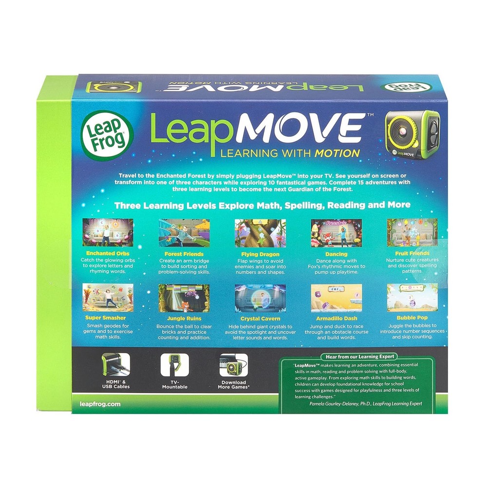LeapFrog LeapMove Active Learning Video Game System 2.6" x x 2.8", Black