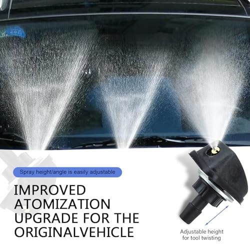2 PCS Windshield Washer Nozzles, Adjustable Front Windshield Sprayer Nozzles,