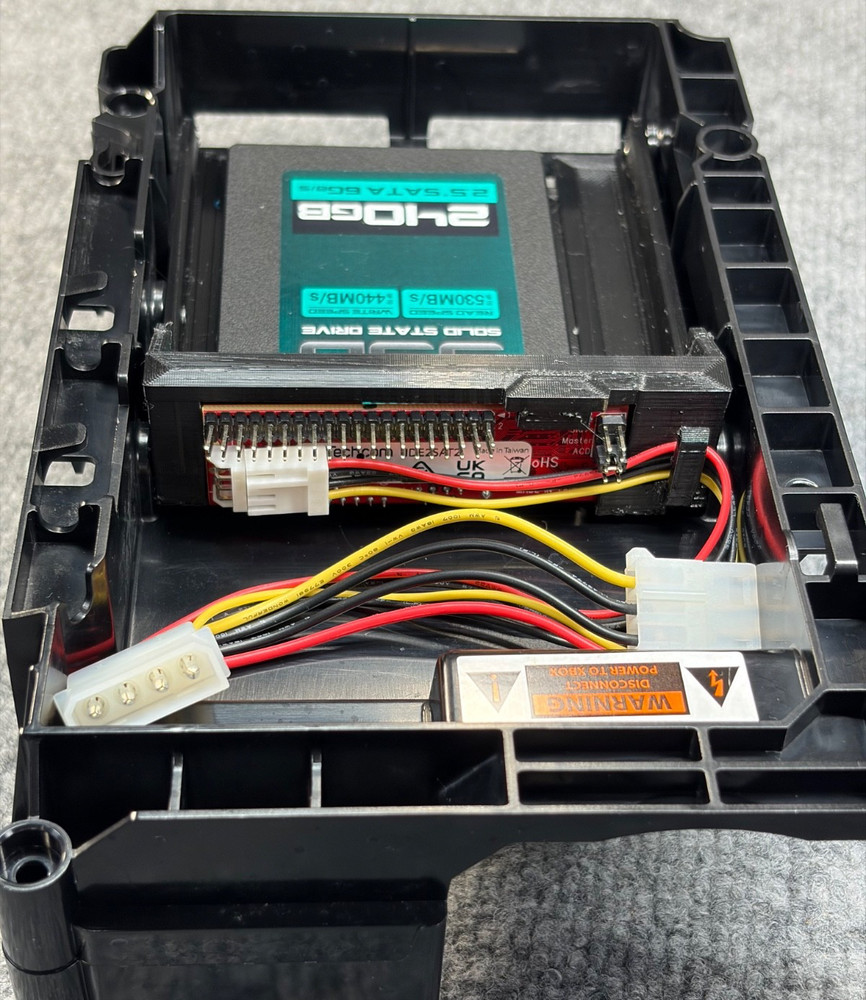 Original OG Xbox 3D printed 2.5'' Drive SSD Sled Caddy For Startech.com Adapter