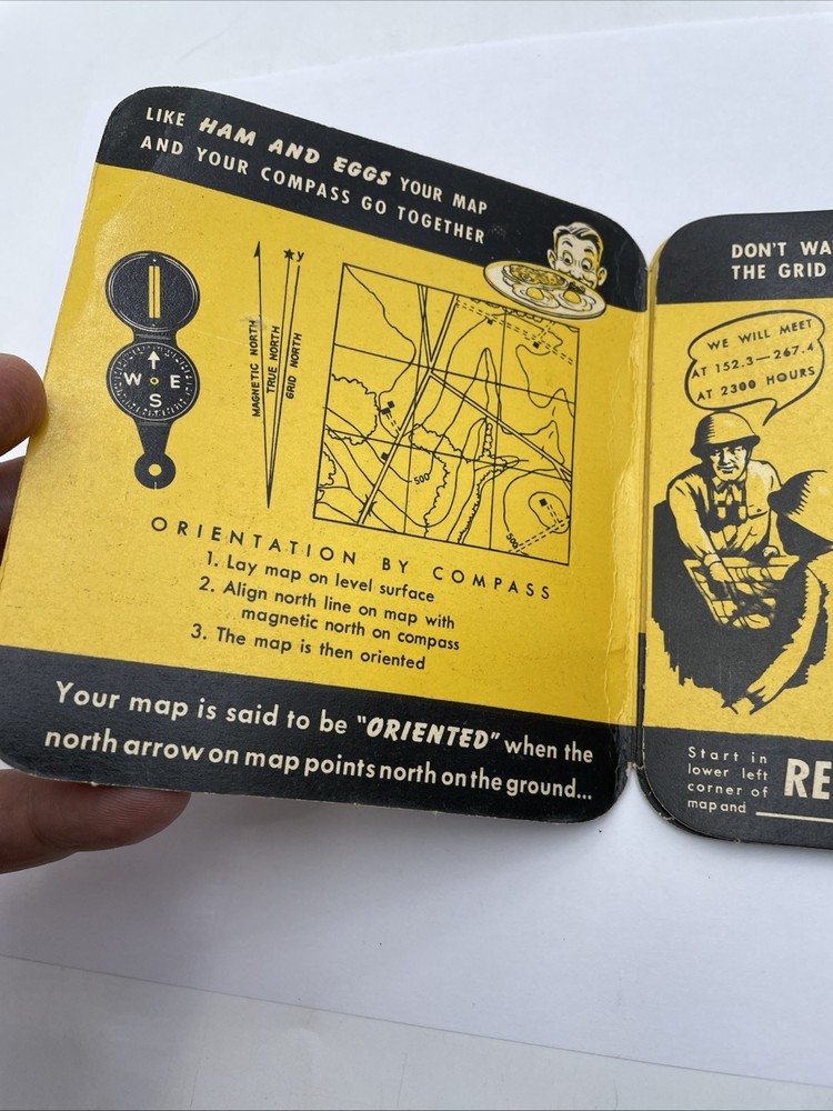 The Magnetic Azimuth Folding Compass WWII Use Your Map and Compass Military