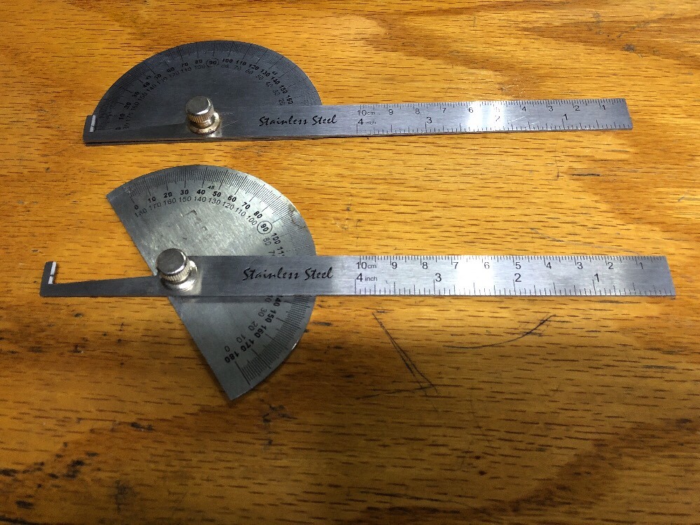 SAE Stainless Steel Rotary Protractor Angle Gauge