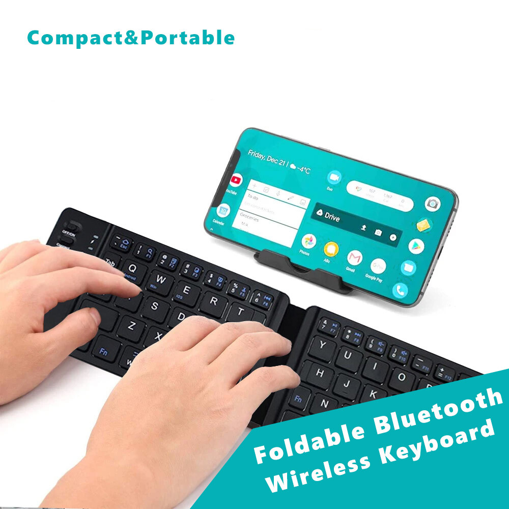 Mini Foldable Wireless Bluetooth Keyboard for PC Laptop iPhone iPad iOS Tablet