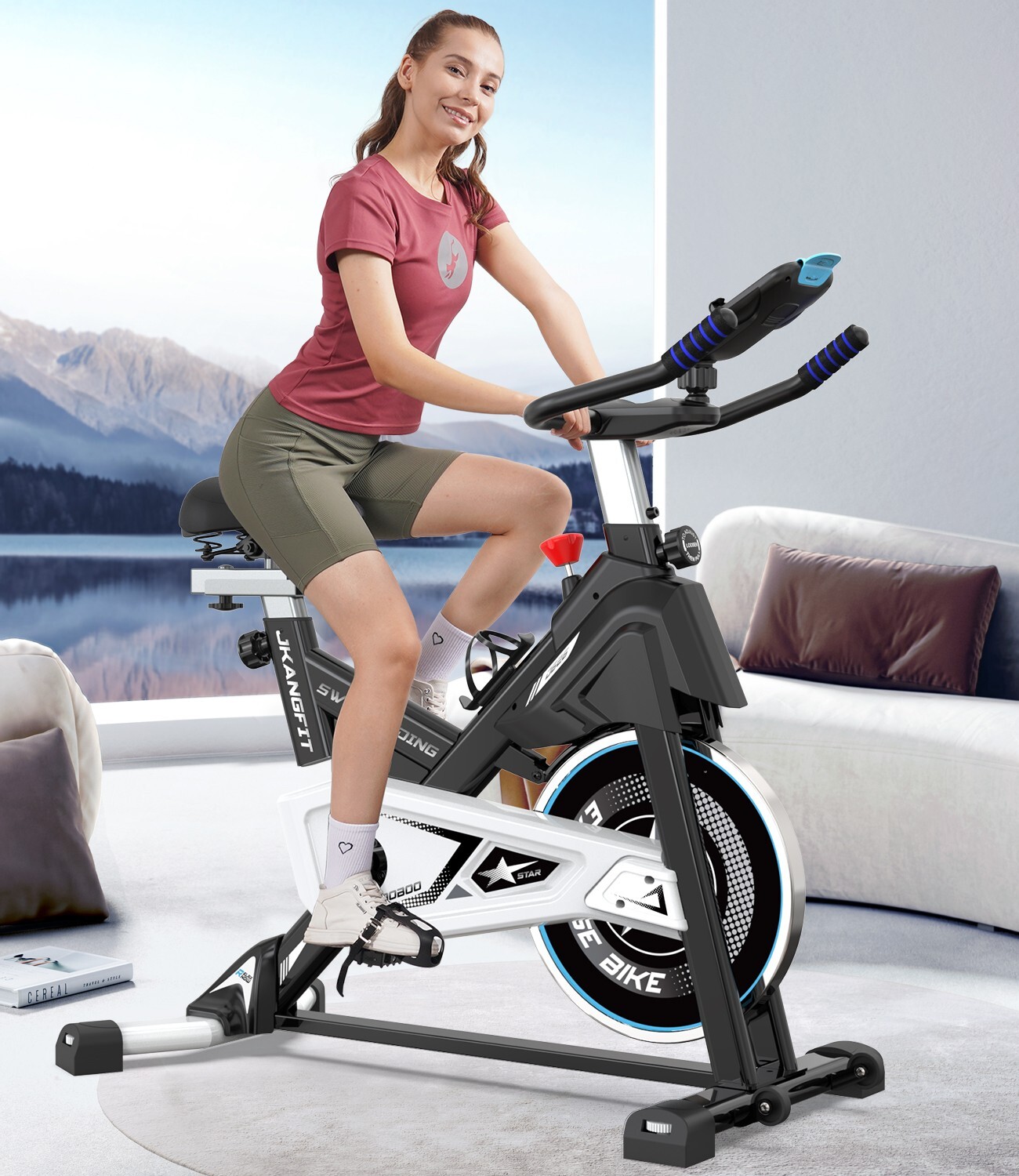 Indoor Pro Exercise Bike Stationary Bike Bicycle Cycling Home Cardio Gym Workout