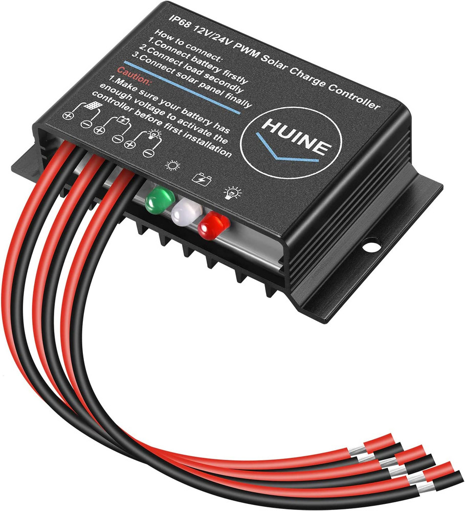 20A 12V 24V Auto IP68 Waterproof PWM Solar Charge Controller Solar Panel Battery