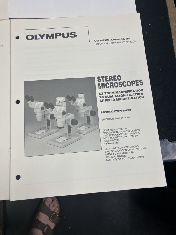 OLYMPUS SYSTEM MICROSCOPES SALES & SPECS BROCHURES LOT ,1996