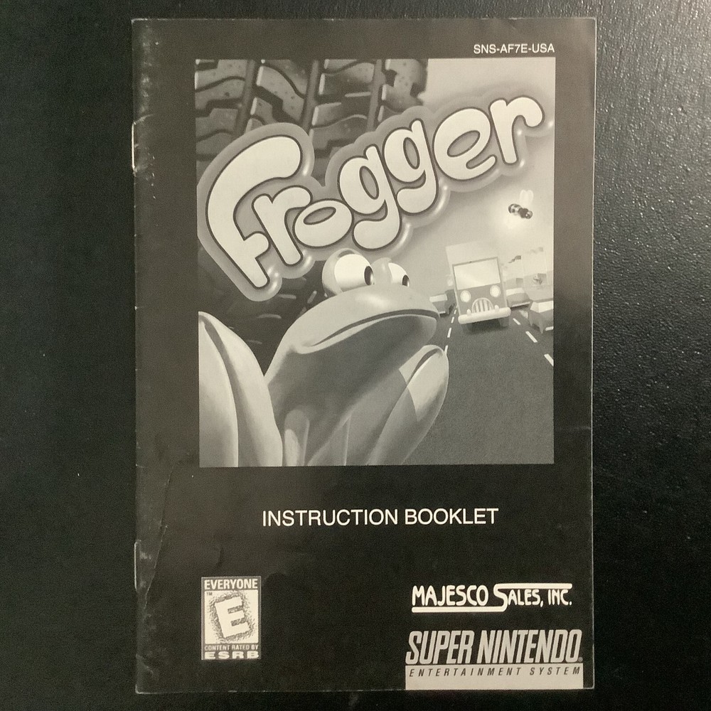 Frogger SNES Super Nintendo Instruction Manual Only