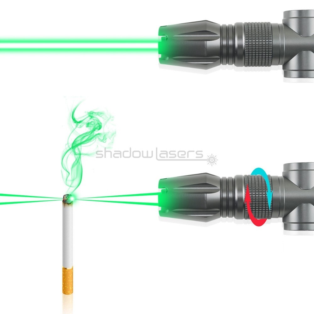 GH8-L 520nm Adjustable Focus Super Powerful Green Laser Pointer Visible Beam