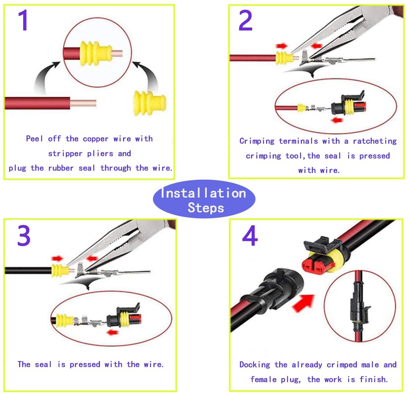 352x Waterproof Car Electrical Connector Terminals Automotive Wire Plug 1234 pin