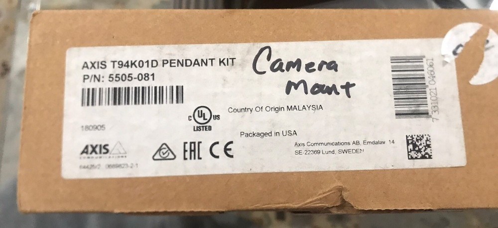 AXIS T94K01D Pendant Kit Camera Mount