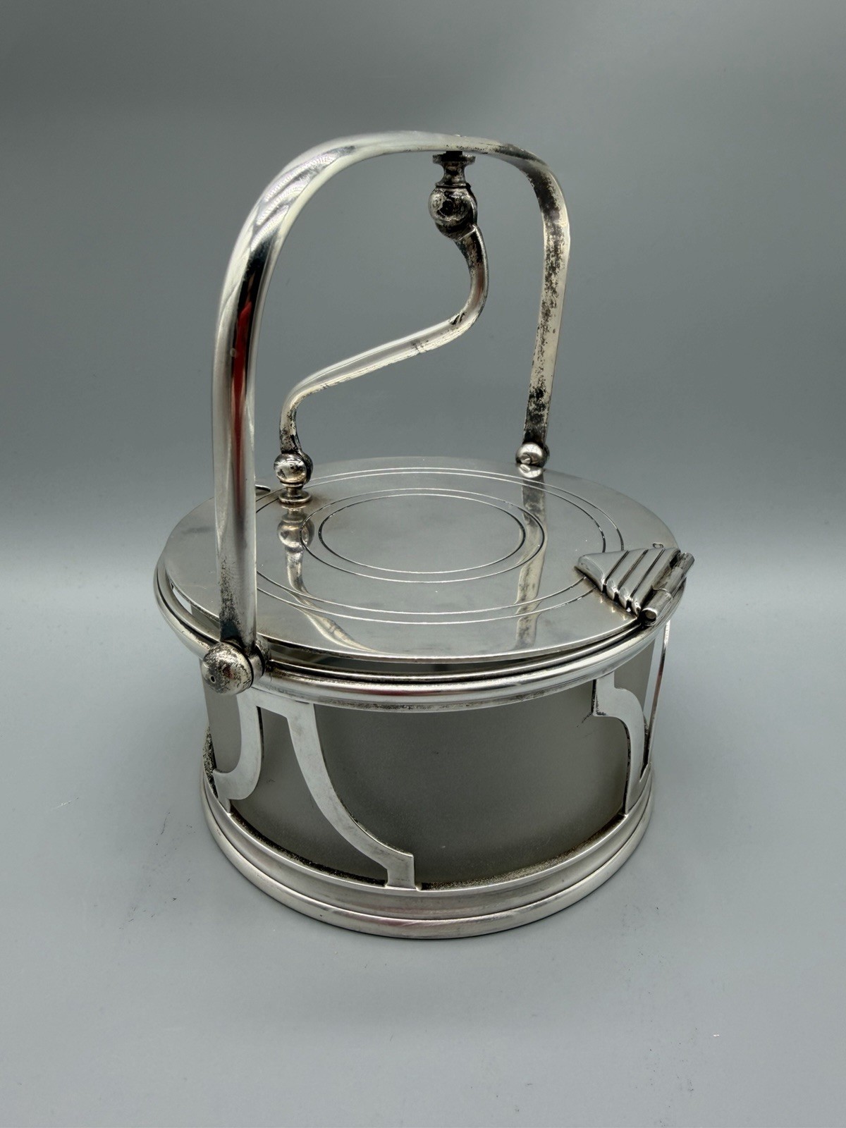 French Boulenger Art Deco Sterling Silver Cheese Serving Dish, 510 grams