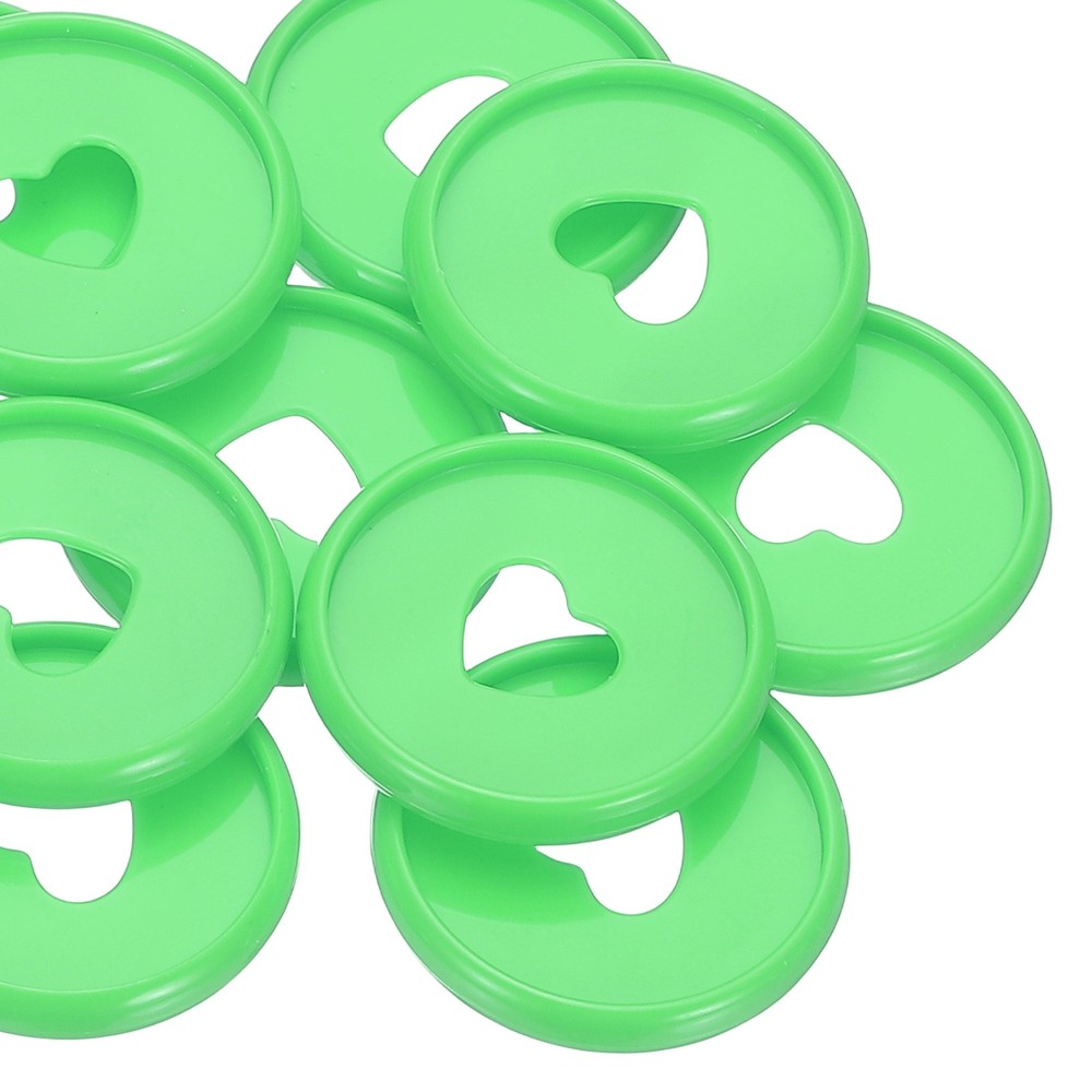 28mm Plastic Book Binding Discs, 11 Pack Expansion Discs Heart, Green