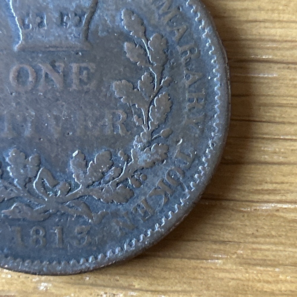 1813 Essequebo & Demarary One Stiver coin