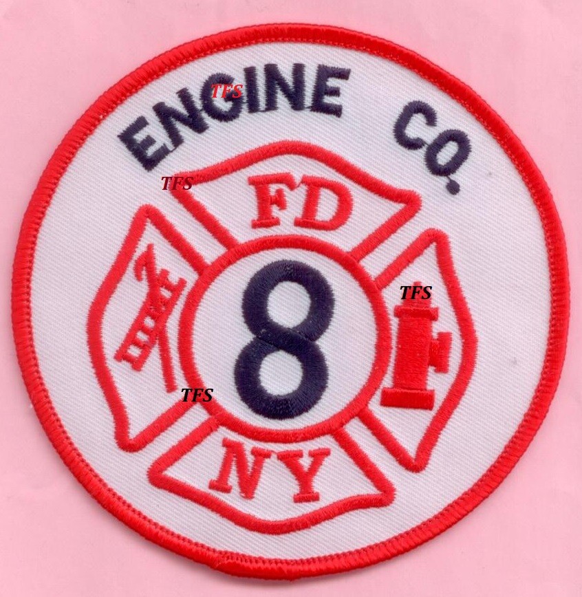 New York City Fire Dept Engine 8 Patch without Eight Ball