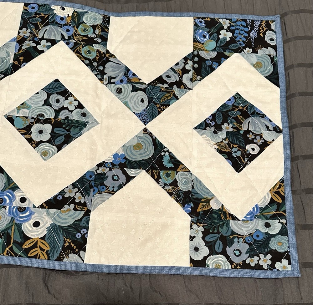 Handmade Machine Quilted Table Runner 15.25” X 48.25”