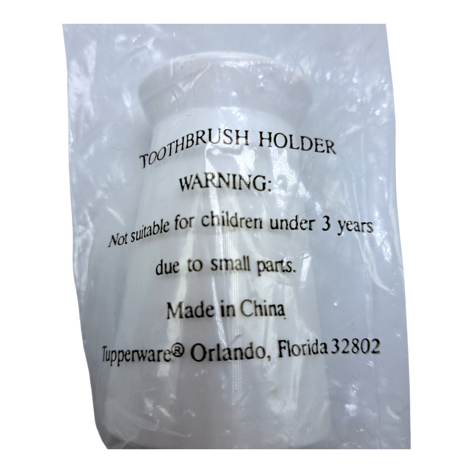 Vintage Weighted Tupperware Toothbrush Holder White New 2 1/2” Gadget Set of 4