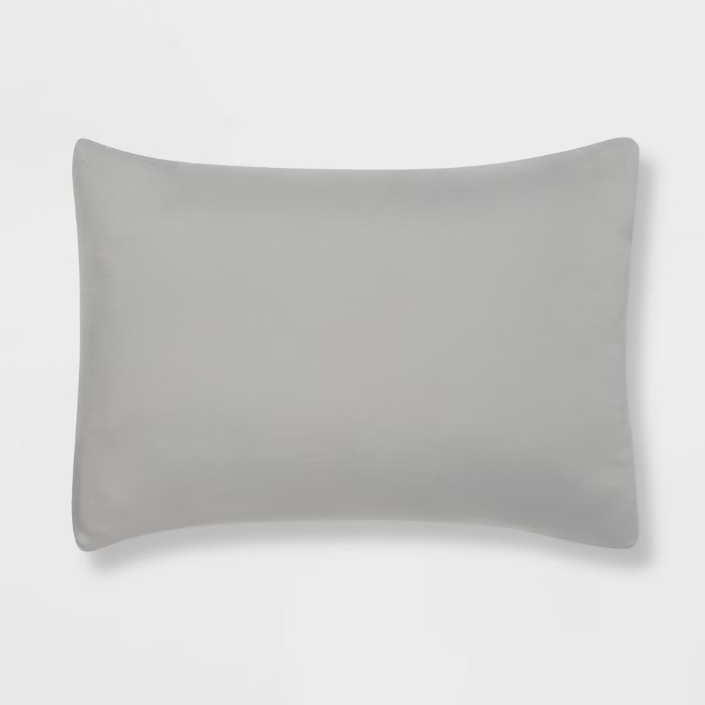 5pc Twin Extra Long Solid Microfiber Comforter & Sheets Set Gray -