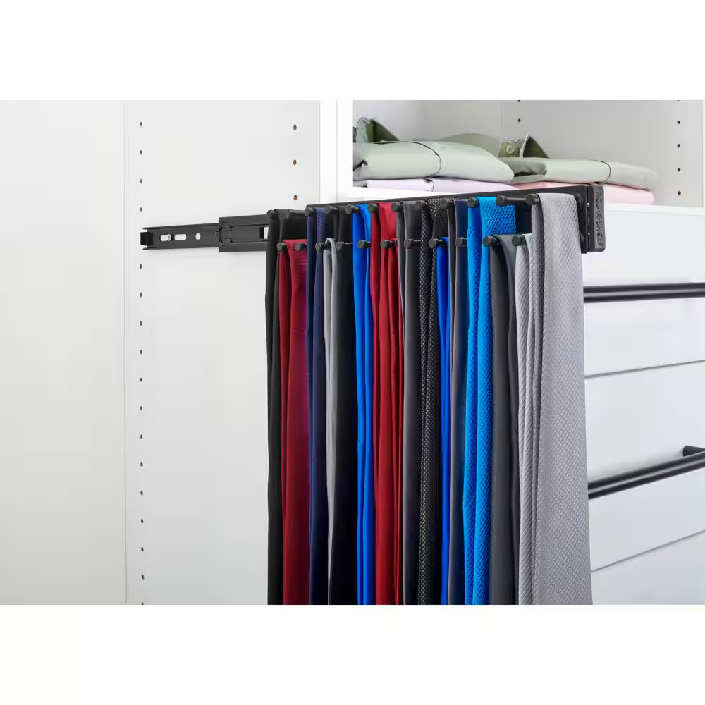 Sliding Tie Rack for Custom Closet Systems
