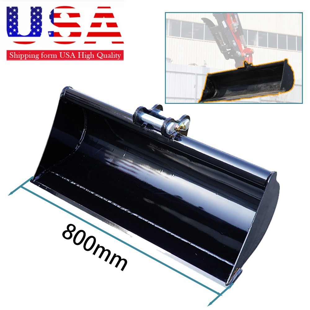 800mm  Plain Flat Bucket Grading Attachment for Mini Excavators Manganese Steel