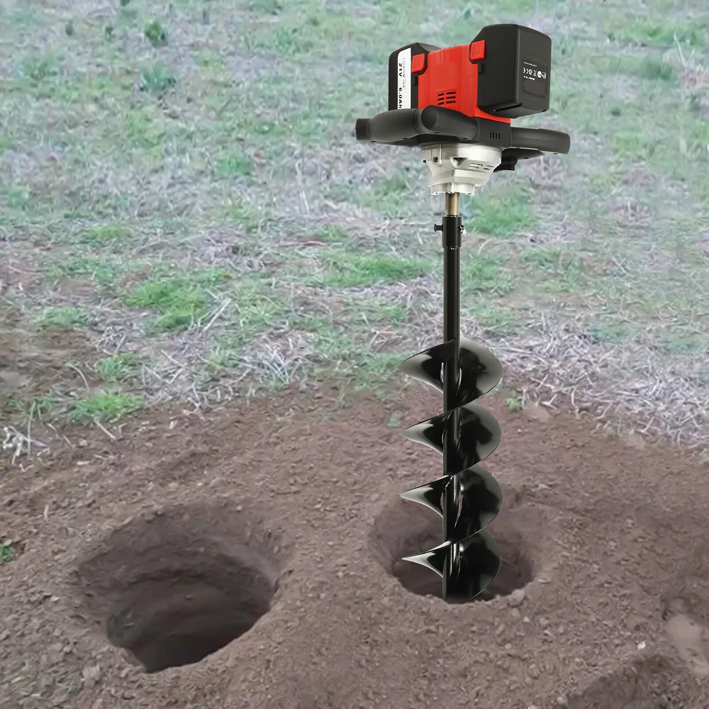2000W Floor Post Hole Digger Electric Digger Earth Auger Drilling Machine & Bit