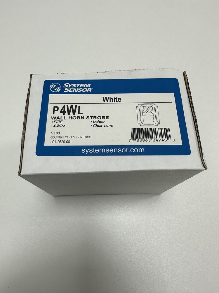 SYSTEM SENSOR P4WL WALL HORN STROBE (WHITE)