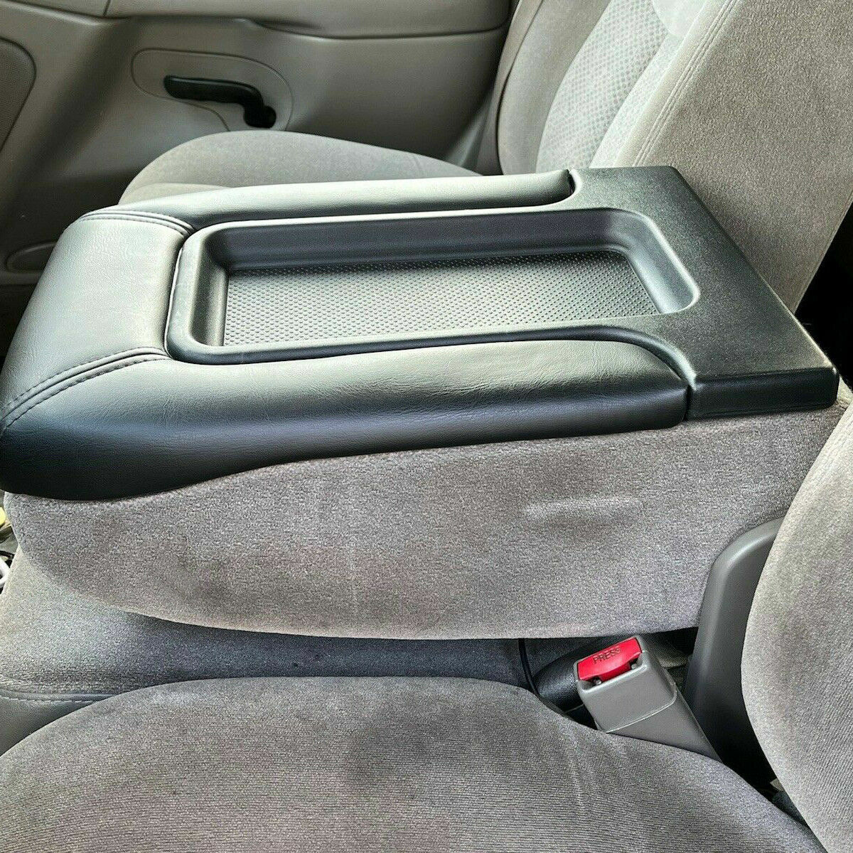 Center Console Lid Kit Arm Rest for 99-07 Chevy Silverado GMC Sierra Black