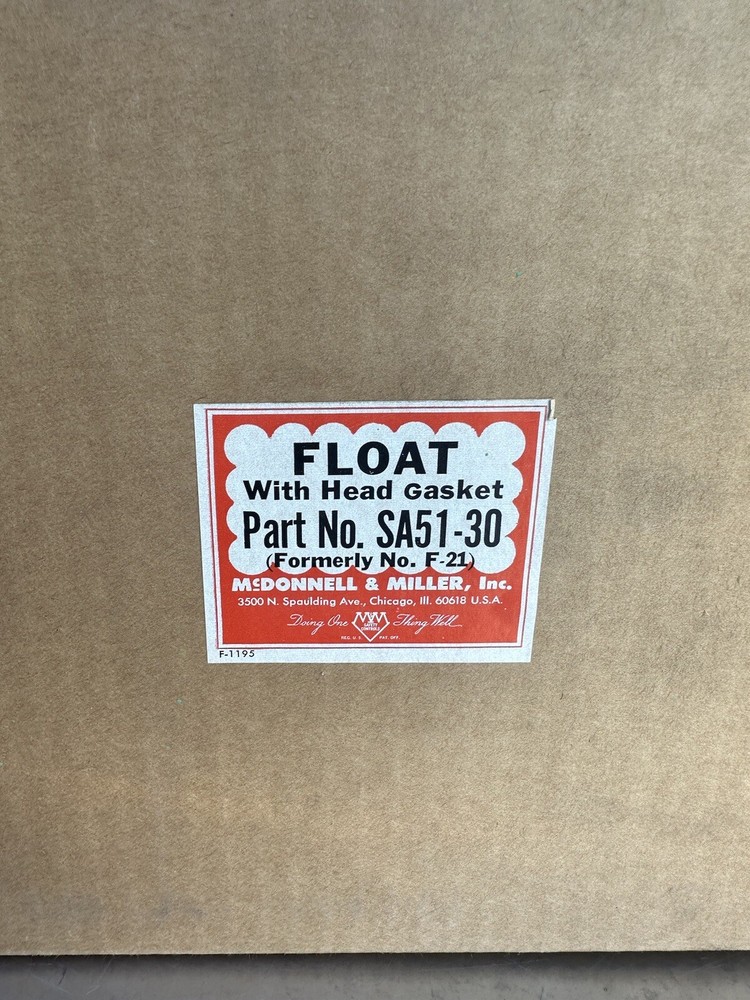 New MCDONNELL & MILLER SA51-30 Float Ball