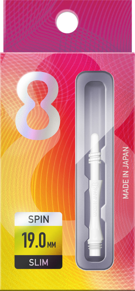 Target 8 Flight Slim White 19mm Spin Shaft