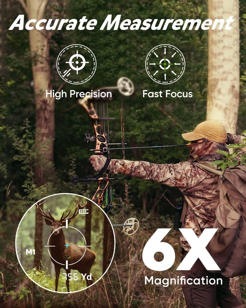 Hunting Rangefinder Laser 800Yards Bow Mode Angle Height Horizontal Lock