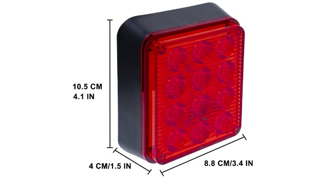 2PCS Wireless Magnetic Red Strobe Kit | Rechargeable Emergency Light