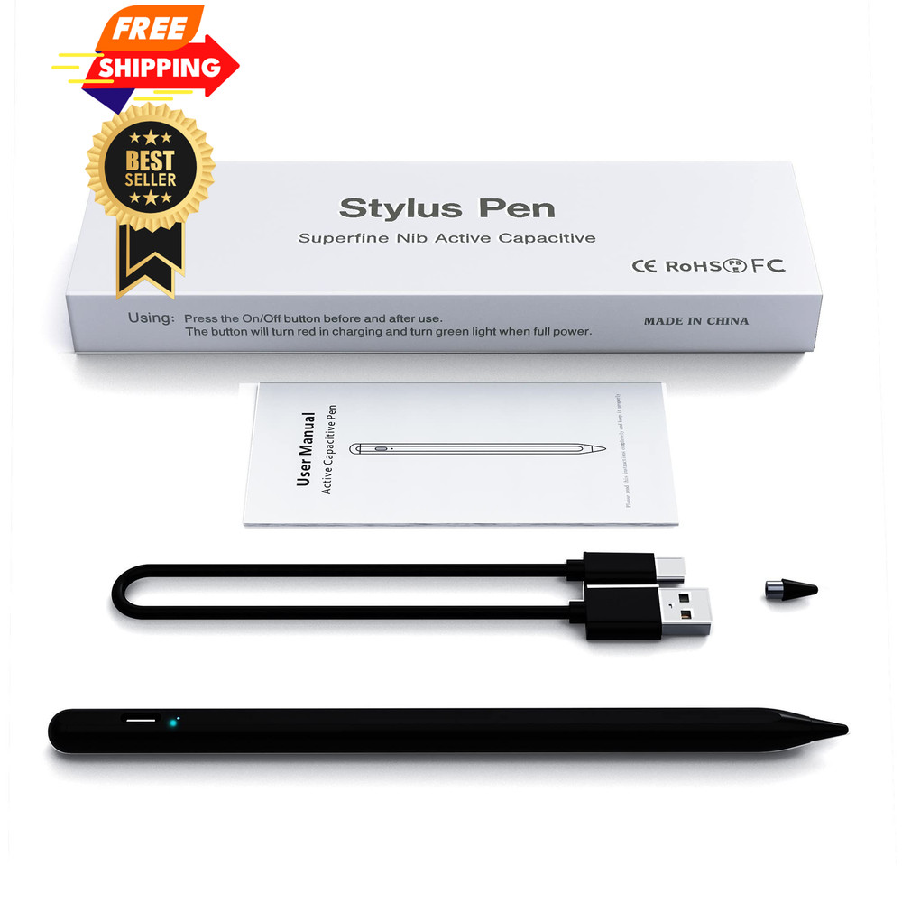 Stylus Pen for Touchscreen, Compatible with Universal, Black