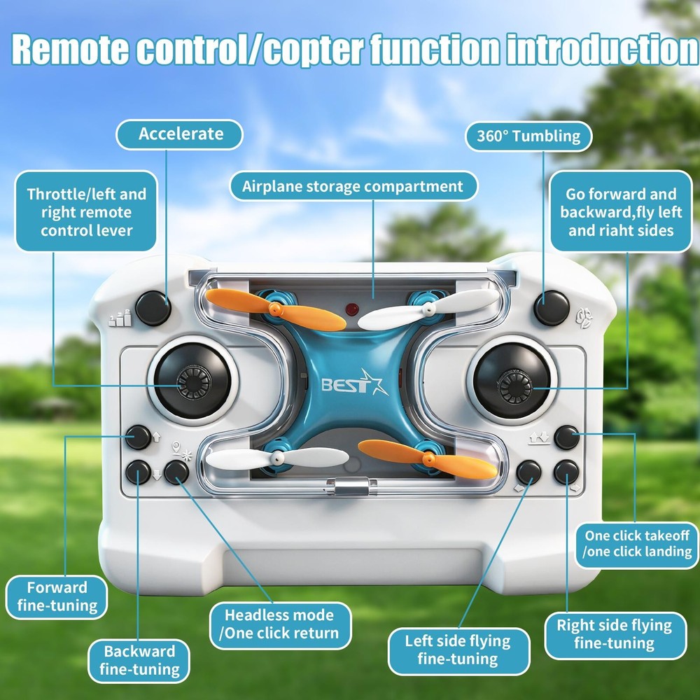 Mini RC Quadcopter Drone with LED Lights – Easy-to-Fly Remote Control Drone