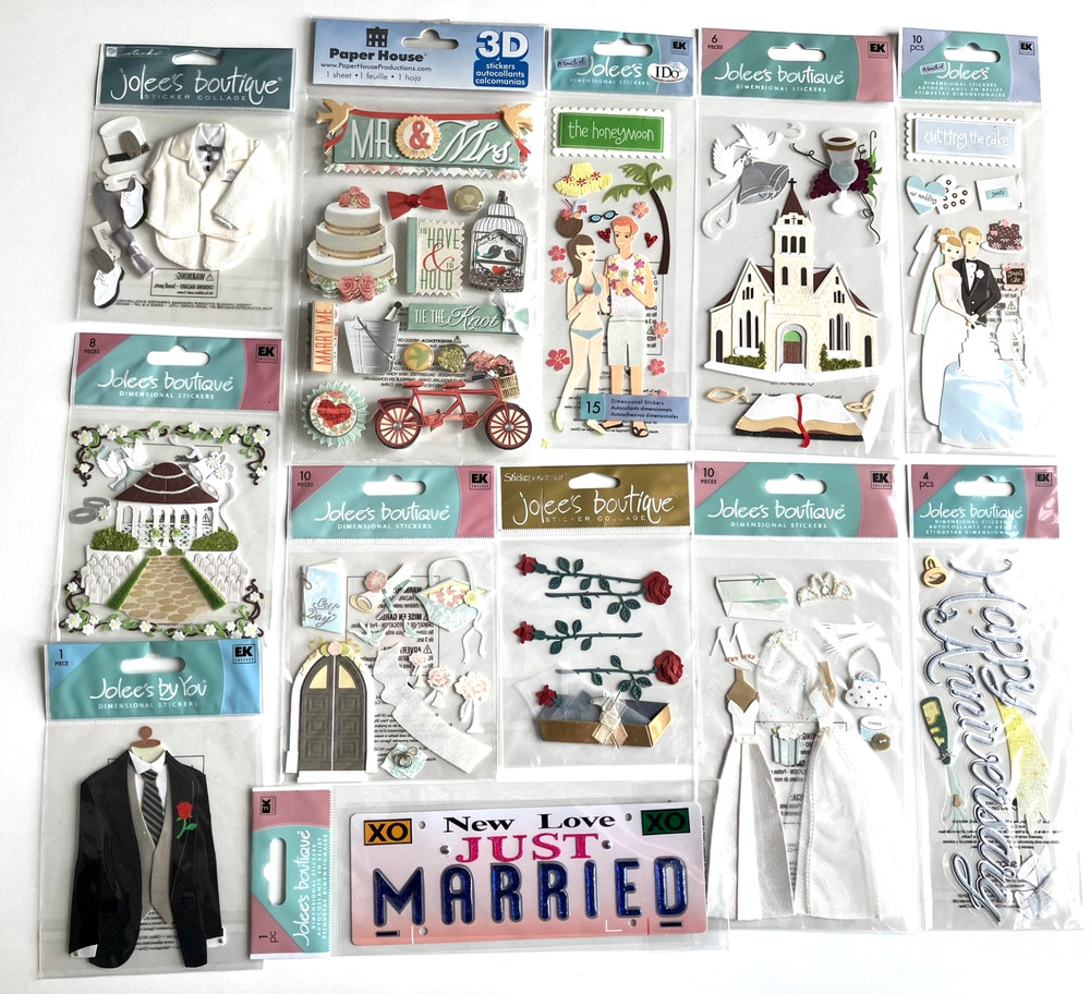 Jolee's Stickers, WEDDING THEME, You Pick, Some RARE!