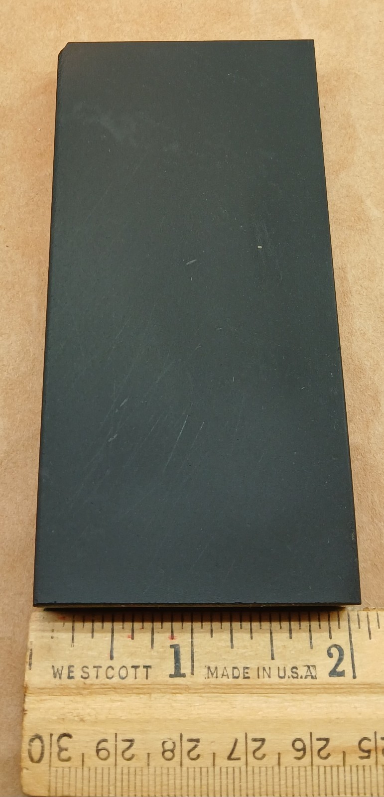 4"x 2"x 1/2" Surgical Black Hard Arkansas Oilstone, Whetstone, Sharpening Stone
