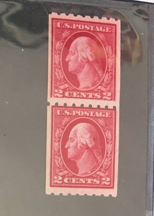 Washington #411 coil pair Mint NH OG