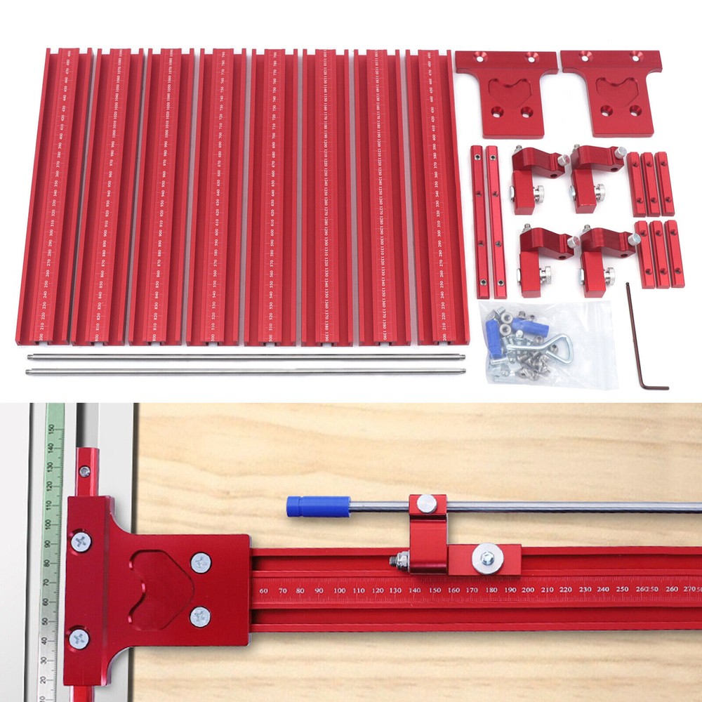 NEW Parallel Rail Guide System Track Saw Woodworking Guide Carpentry Tool Set US