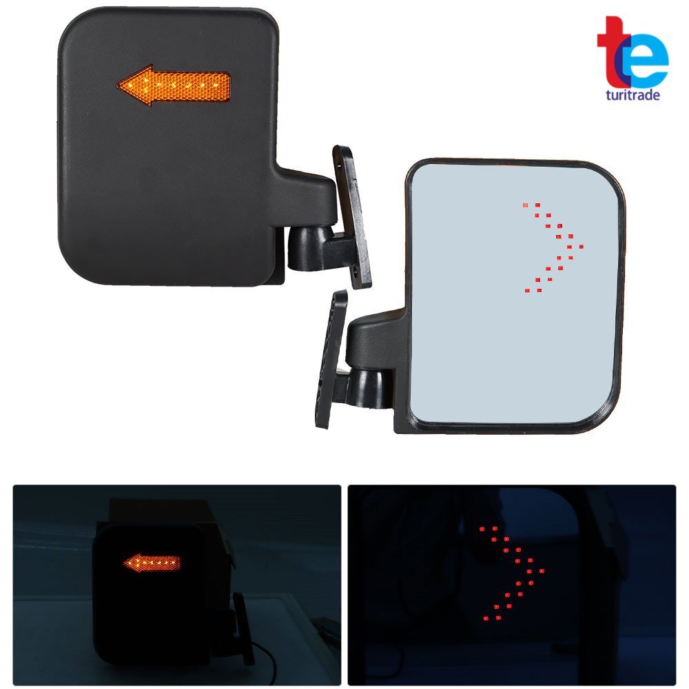 Golf Cart Side Mirrors W/ Led Arrow Turn Signal For EZGO Club Car YAMAHA