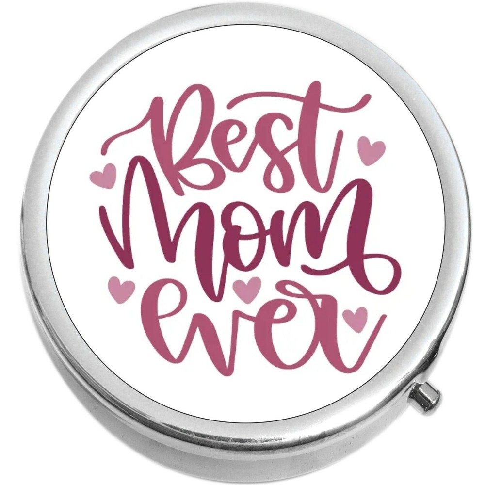 Best Mom Ever  Medicine Vitamin Compact Pill Box