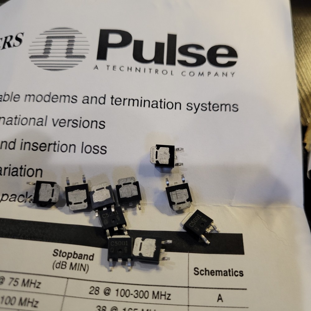 (25 PCS) PULSE ELECTRONICS C5001 RF CABLE LOW PASS FILTER HFC MODEM 1DB NEW $10